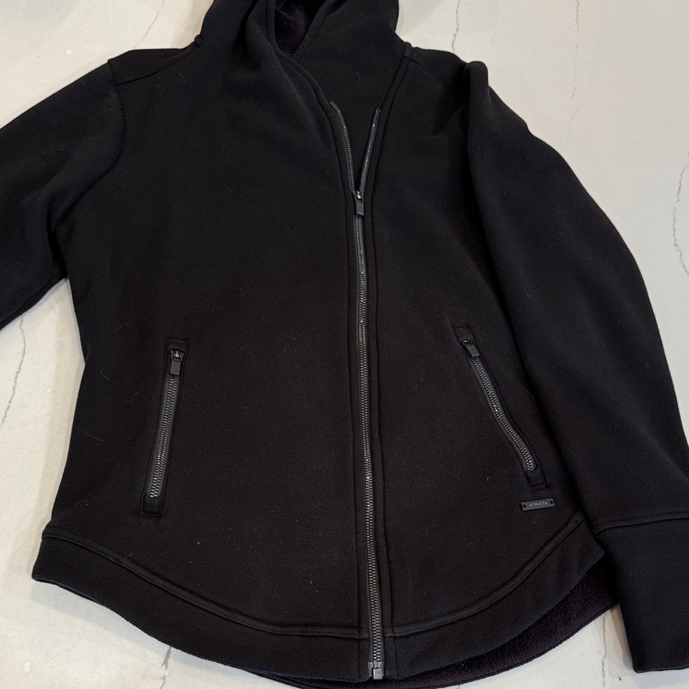 Athleta Black Fleece zip-up hoodie